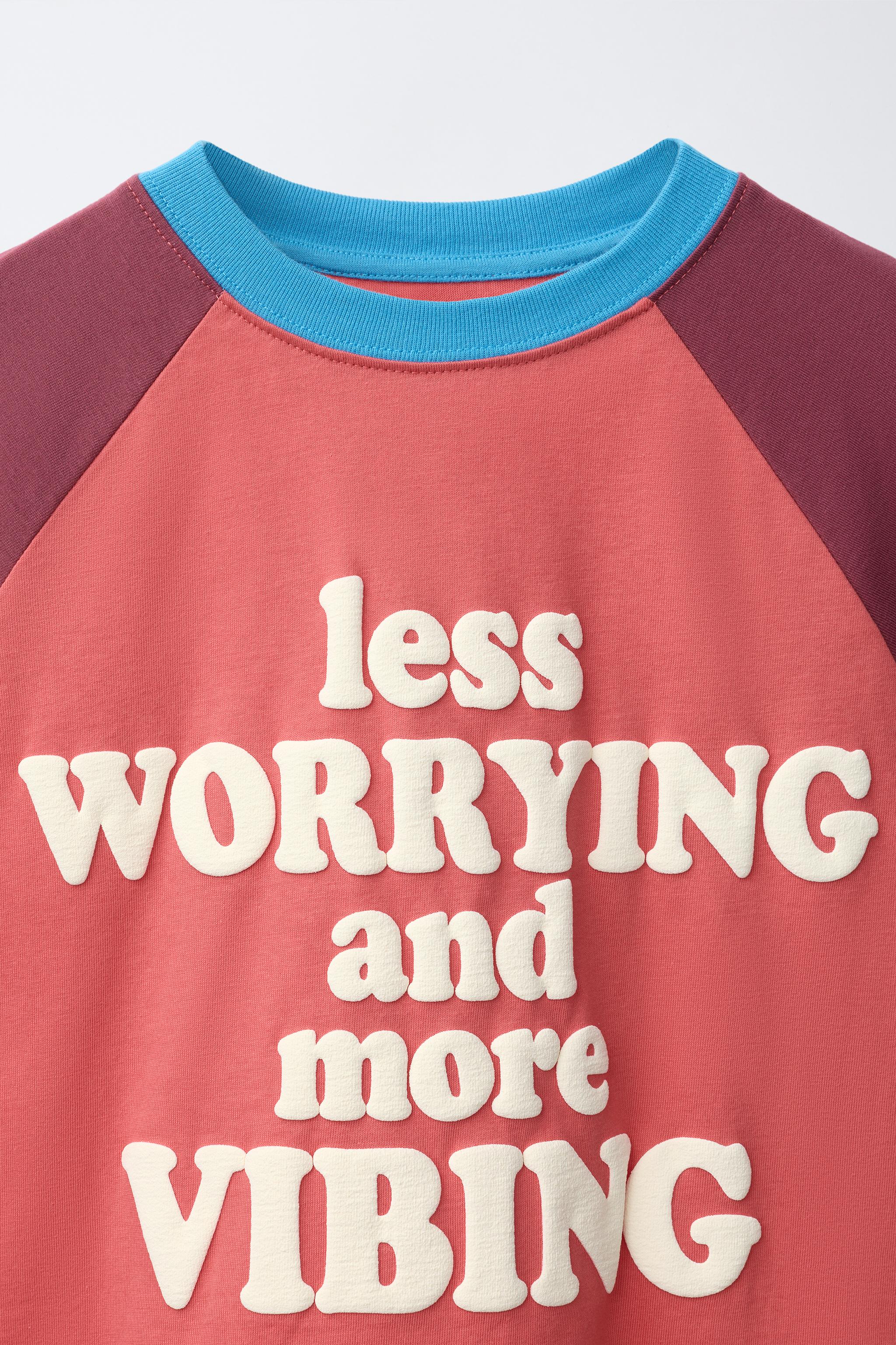 TEXT PRINT RAGLAN T-SHIRT